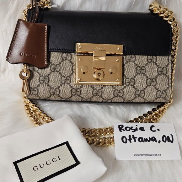 Authentic Gucci Small GG Supreme Padlock Bag - Picture 3 of 17
